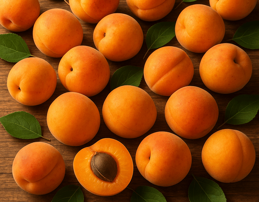 Abricots frais mûrs parfumés prêts à être dégustés