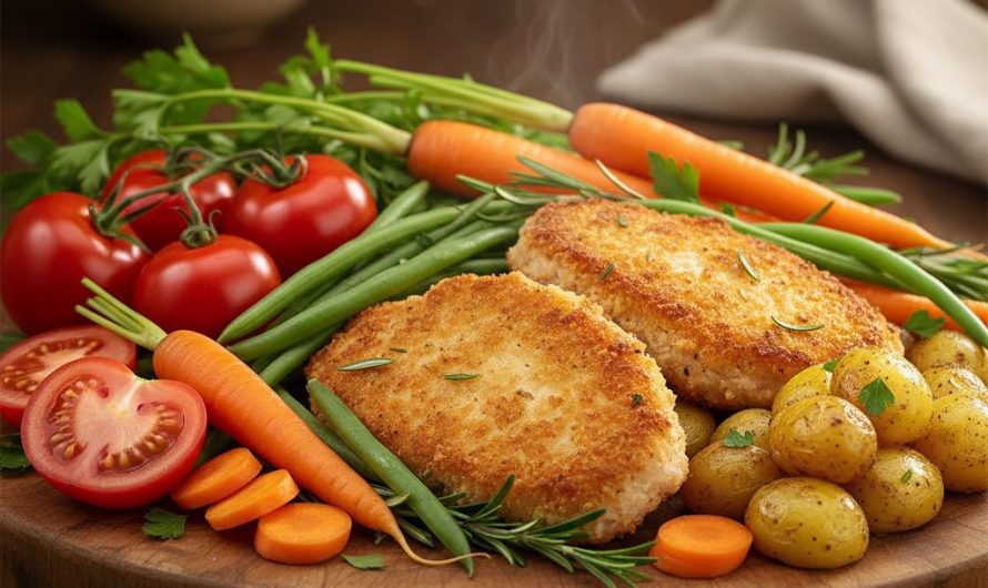 Légumes pour accompagner les escalopes panées