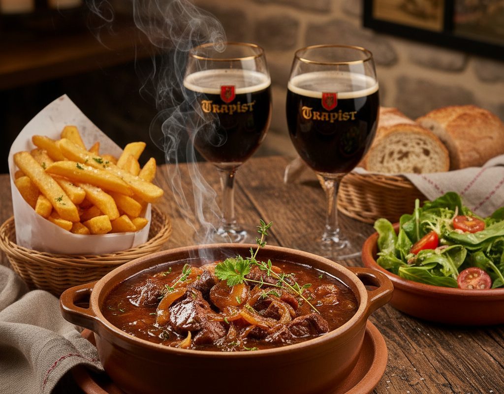 découvrez la véritable recette de la carbonade flamande, un plat traditionnel du nord de la france, mijoté avec amour pour un voyage culinaire authentique et réconfortant.