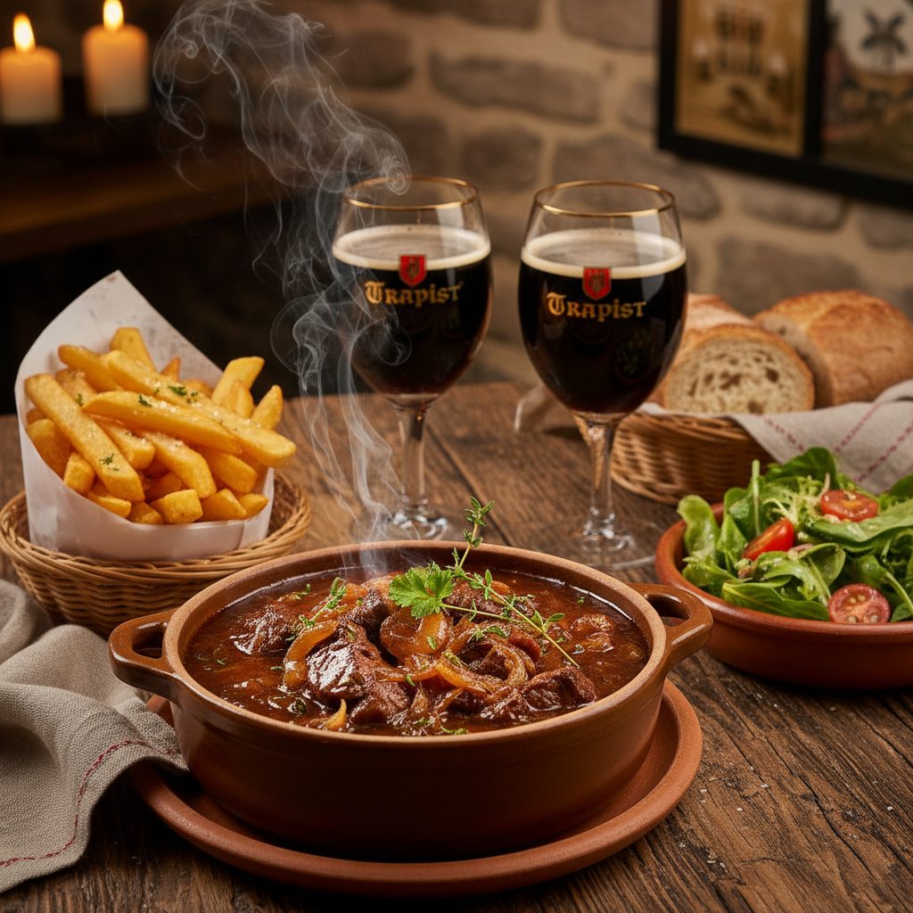découvrez la véritable recette de la carbonade flamande, un plat traditionnel du nord de la france, mijoté avec amour pour un voyage culinaire authentique et réconfortant.