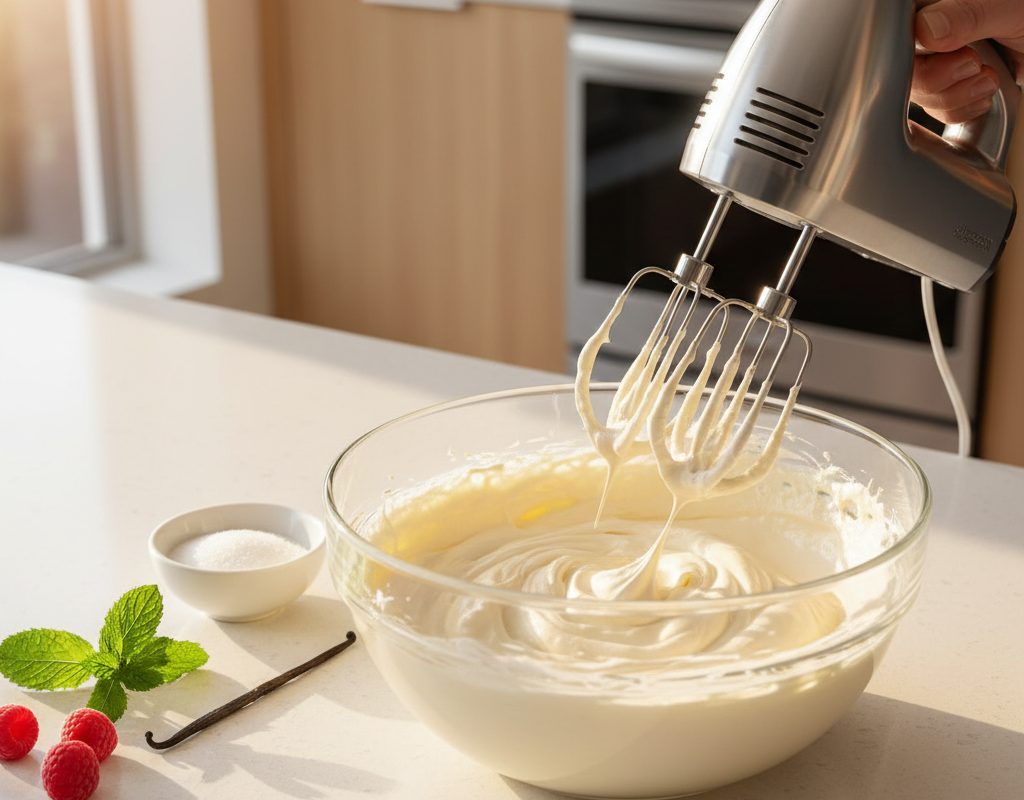 découvrez comment préparer une chantilly mascarpone légère et onctueuse en seulement 3 minutes avec cette recette facile et rapide. idéale pour accompagner vos desserts gourmands !