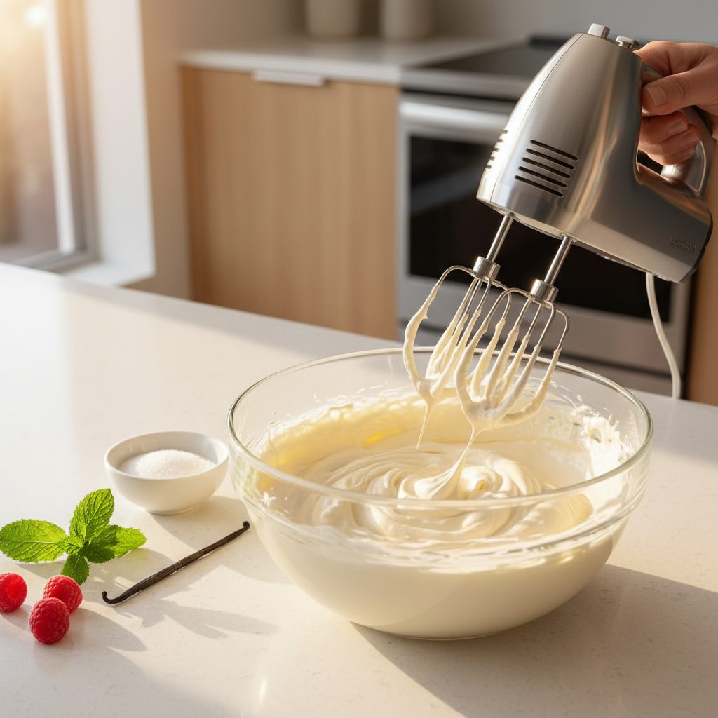 découvrez comment préparer une chantilly mascarpone légère et onctueuse en seulement 3 minutes avec cette recette facile et rapide. idéale pour accompagner vos desserts gourmands !