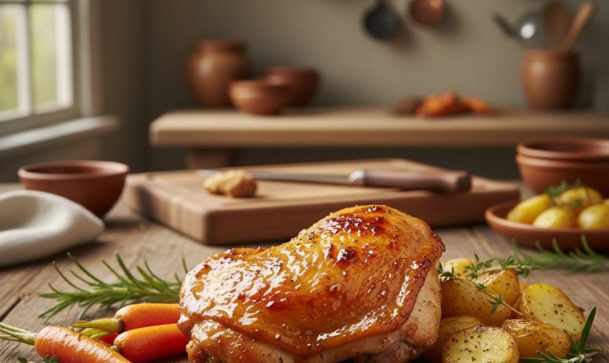 Recette haut de cuisse de poulet au four juteux et doré en toute simplicité