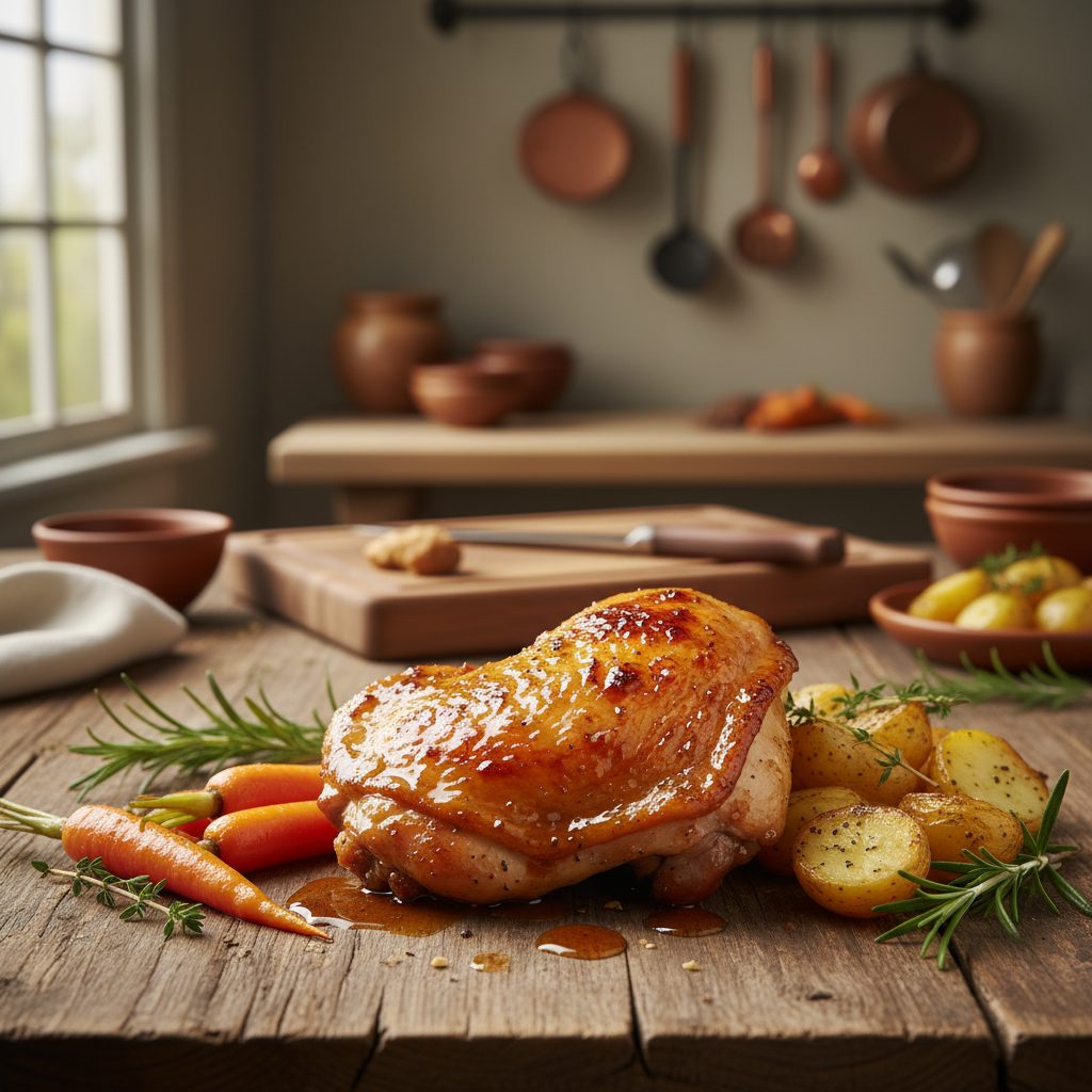 découvrez comment préparer facilement des hauts de cuisse de poulet juteux et dorés au four grâce à cette recette simple et savoureuse. parfait pour un repas rapide et gourmand !