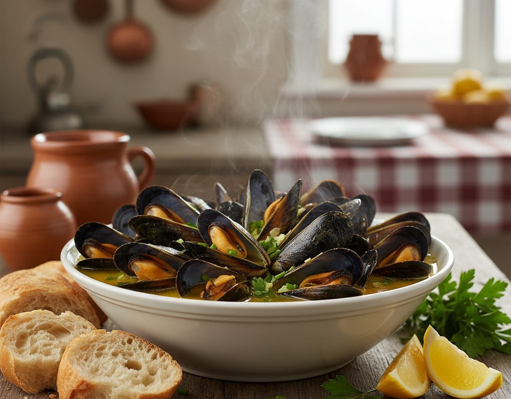 découvrez la recette traditionnelle des moules marinières de bretagne : un plat authentique et savoureux, facile à préparer pour régaler vos convives lors d’un repas convivial.