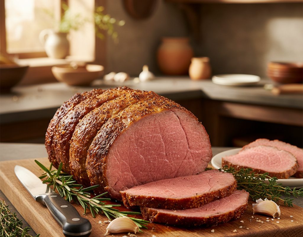 découvrez notre recette inratable de rôti de bœuf au four, toujours rosé et juteux. astuces de cuisson, temps idéal et accompagnements pour un plat parfait à chaque fois !