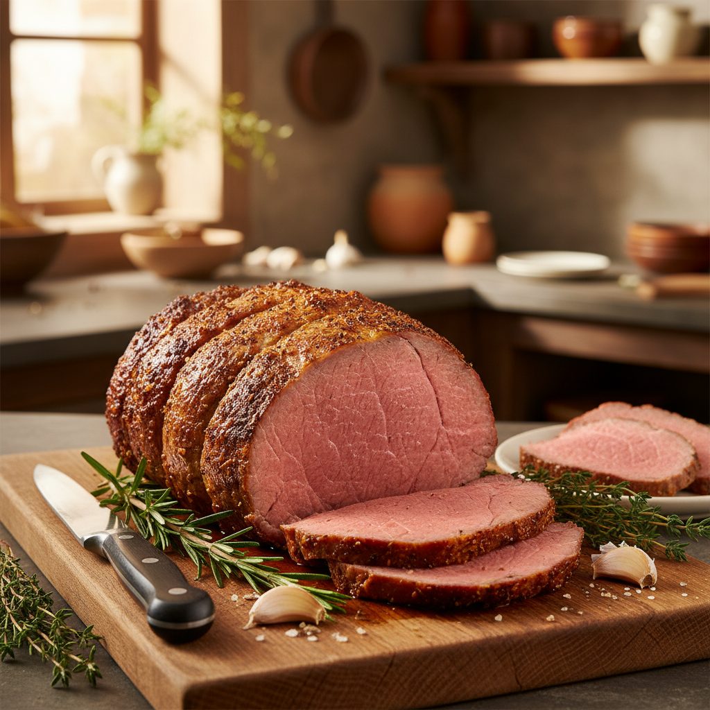 découvrez notre recette inratable de rôti de bœuf au four, toujours rosé et juteux. astuces de cuisson, temps idéal et accompagnements pour un plat parfait à chaque fois !