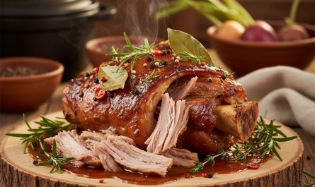 découvrez notre recette de rouelle de porc à la cocotte : une viande fondante qui se détache de l’os, mijotée avec amour pour un repas convivial et savoureux. idéale pour régaler toute la famille !