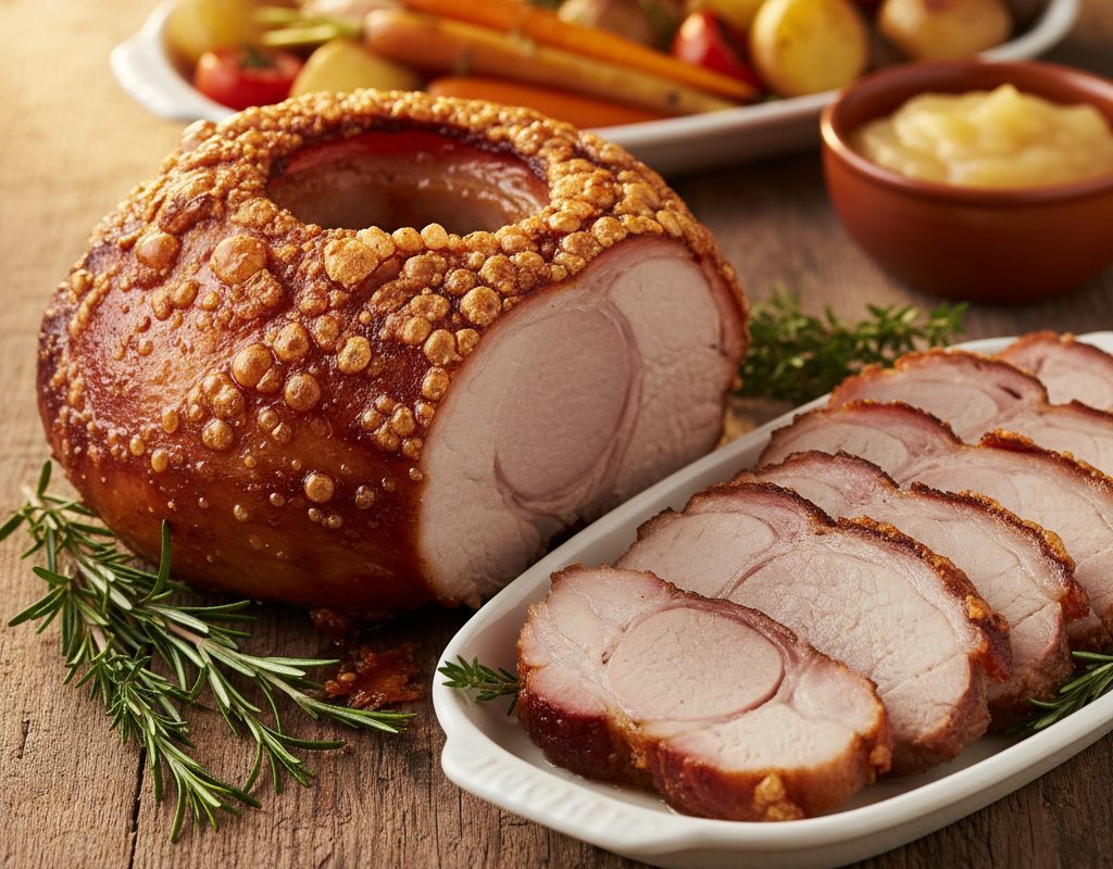 découvrez comment cuisiner une rouelle de porc au four délicieusement croustillante à l'extérieur et fondante à l'intérieur, grâce à une recette simple et savoureuse idéale pour un repas convivial en famille ou entre amis.