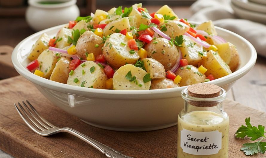 Recette salade de pomme de terre grand-mère avec la vinaigrette secrète
