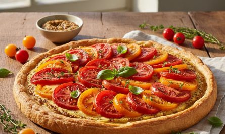 découvrez une délicieuse recette de tarte à la tomate et moutarde provençale, idéale pour l'été. facile à préparer, savoureuse et pleine de soleil, cette tarte ravira vos papilles et celles de vos invités !