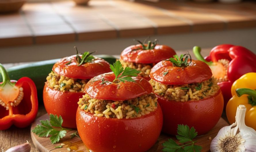 Recette tomates farcies de grand-mère avec riz traditionnelle du sud