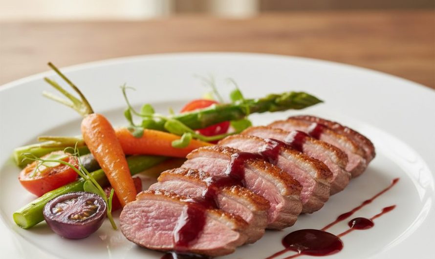 Légumes avec magret de canard accords parfaits