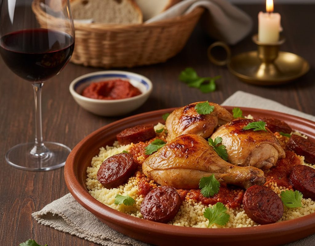 découvrez quel vin rouge choisir pour accompagner parfaitement un couscous au poulet et merguez : conseils, accords et suggestions pour sublimer votre repas.