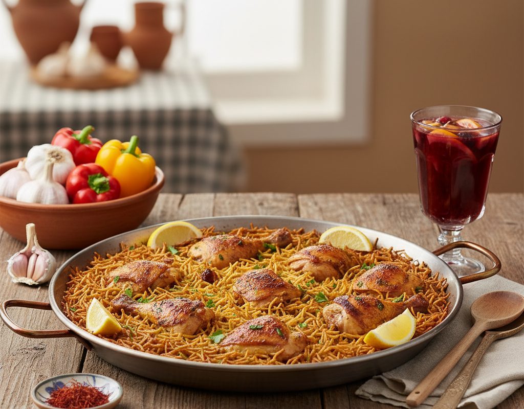 découvrez la recette authentique de fideua au poulet : un plat convivial, garni de saveurs méditerranéennes, qui surprendra et régalera tous vos invités. facile à préparer, succès garanti à chaque bouchée !
