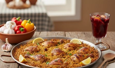 découvrez la recette authentique de fideua au poulet : un plat convivial, garni de saveurs méditerranéennes, qui surprendra et régalera tous vos invités. facile à préparer, succès garanti à chaque bouchée !