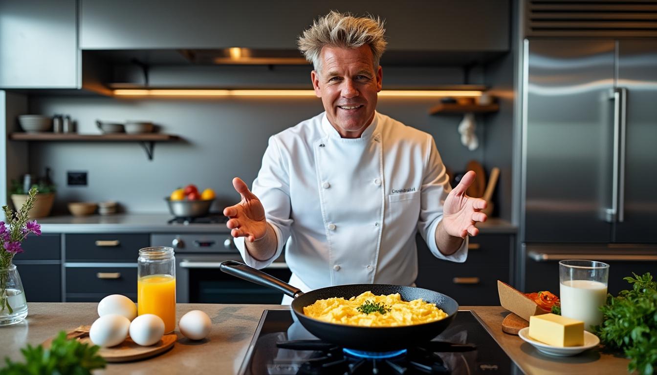 découvrez pourquoi la recette d'œufs brouillés de gordon ramsay fait sensation ! actualités, astuces culinaires et secrets de ce chef mondialement connu pour réussir des œufs parfaits.