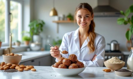 découvrez la recette rapide et facile de laddus protéinés en 3 ingrédients, révélée par un nutritionniste, pour une peau éclatante et des cheveux brillants.