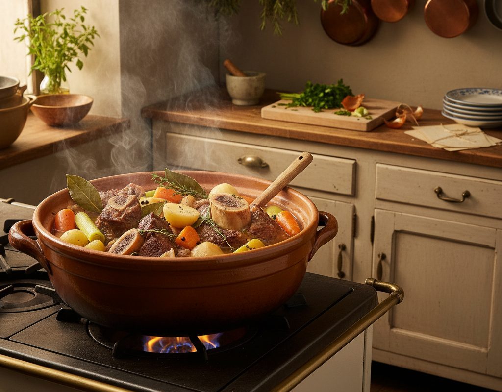 découvrez la véritable recette du pot-au-feu de grand-mère : ingrédients authentiques, astuces de cuisson et tous les secrets pour réussir ce plat traditionnel et réconfortant. idéal pour un repas familial chaleureux !