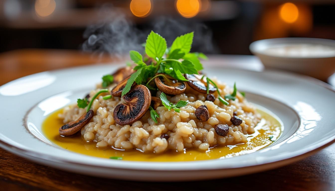 découvrez la recette exclusive du risotto aux champignons séchés, un plat raffiné digne de 3 étoiles michelin, révélé par le chef régis marcon pour sublimer vos repas.