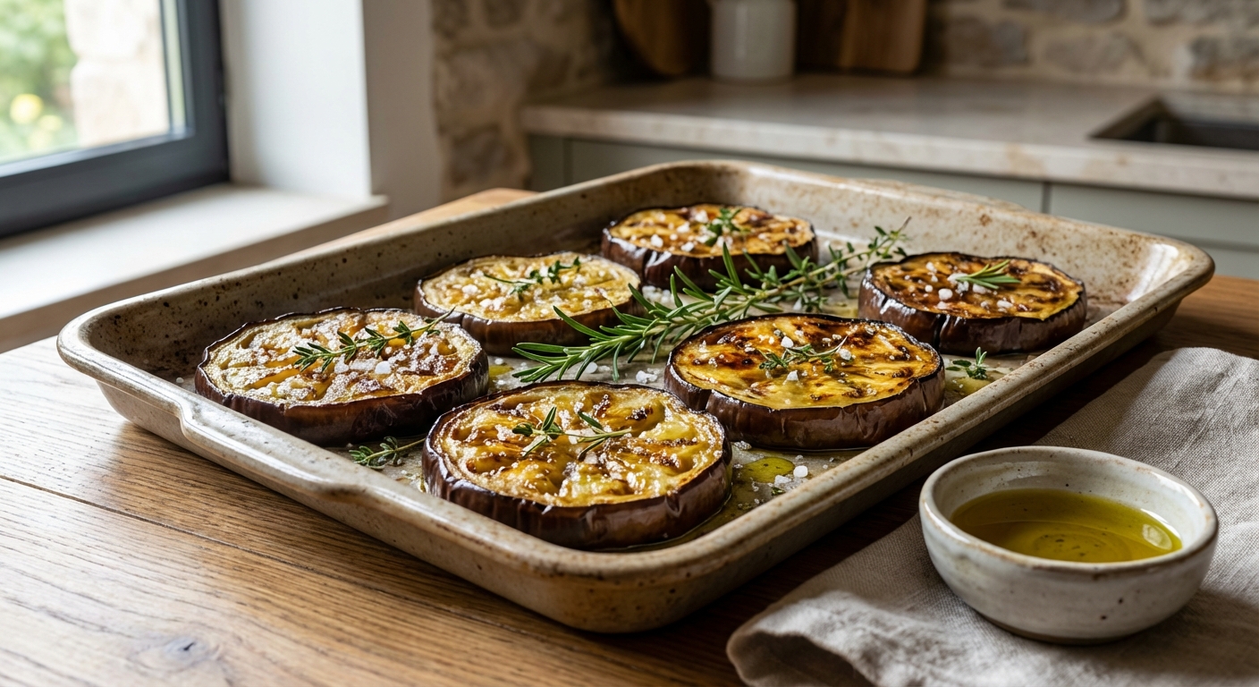 découvrez notre recette simple et gourmande d'aubergines grillées au four, fondantes et délicieusement parfumées à l'huile d'olive. parfait pour un plat sain et savoureux.