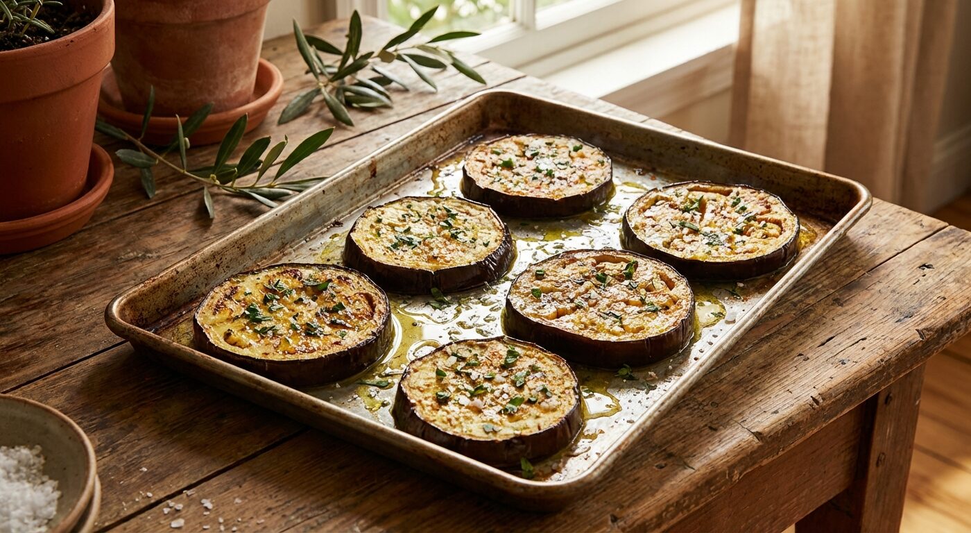 découvrez une recette simple et délicieuse d'aubergines grillées au four, fondantes et parfumées à l'huile d'olive, idéale pour un accompagnement sain et savoureux.