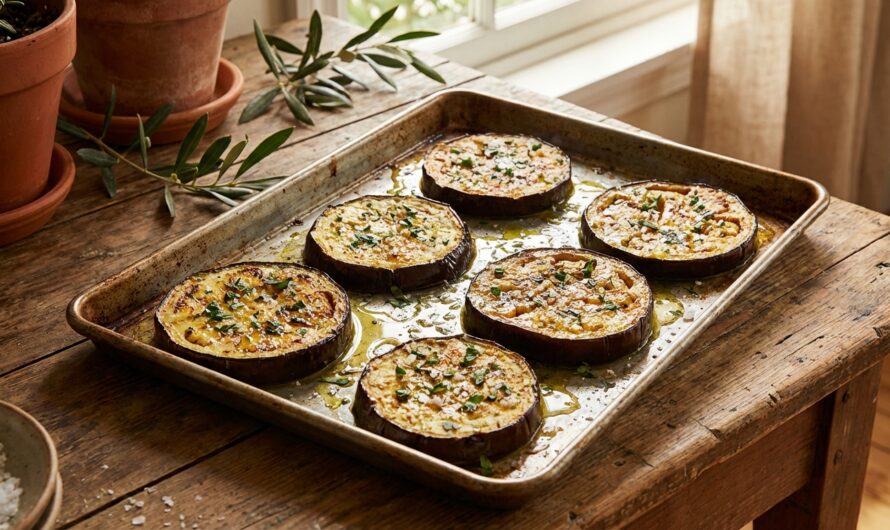 Recette Aubergines grillées au four : fondantes à l&rsquo;huile d&rsquo;olive