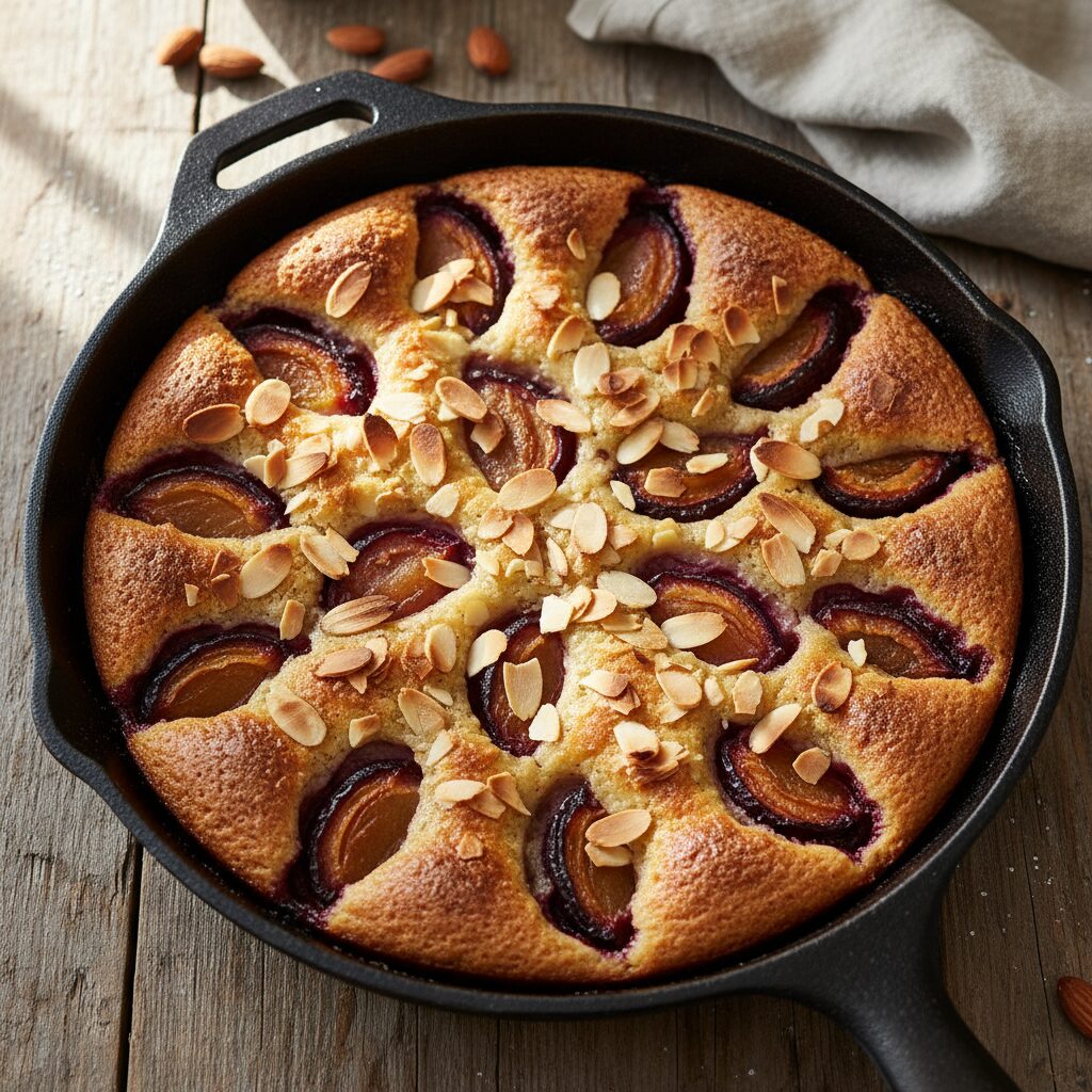 découvrez notre recette facile de clafoutis aux prunes et amandes, un dessert moelleux et gourmand parfait pour toutes les occasions.