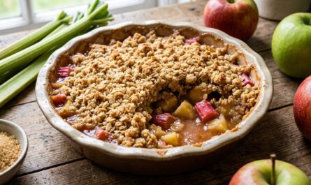 découvrez notre recette facile de crumble pomme rhubarbe, un dessert croustillant et acidulé parfait pour toutes les occasions.