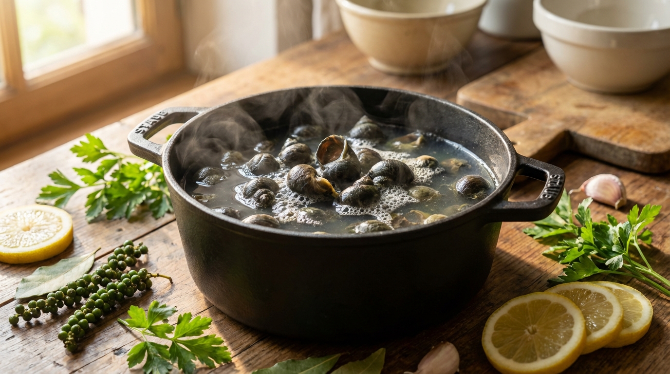 découvrez la recette de cuisson des bigorneaux avec les temps précis et la préparation d'un court-bouillon savoureux pour réussir ce délicieux fruit de mer.