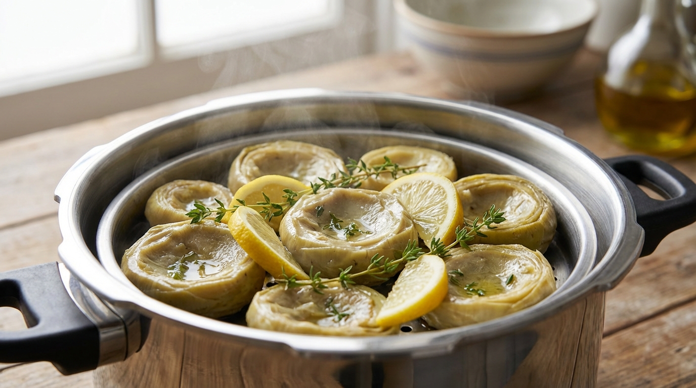 découvrez une recette simple et rapide pour cuire des fonds d'artichauts à la cocotte-minute, idéale pour préserver saveurs et textures en un temps record.