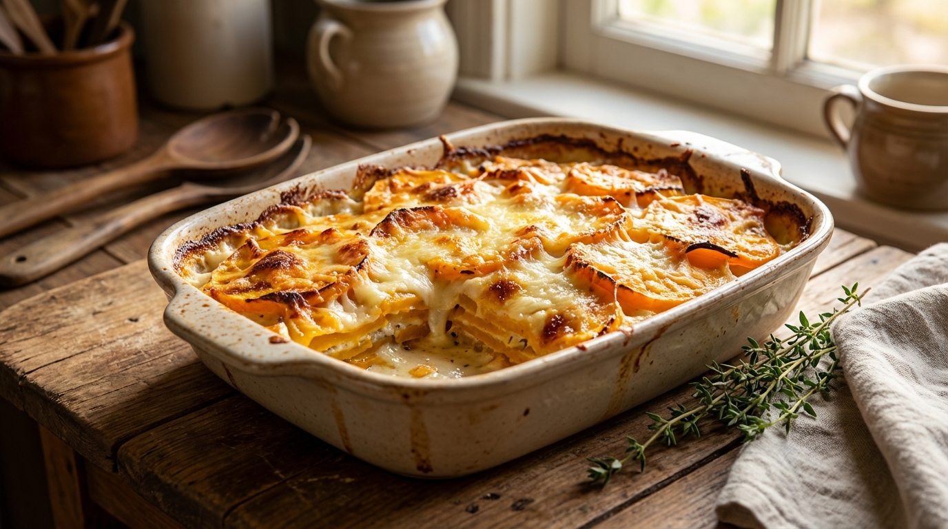 découvrez notre recette facile de gratin de courge, un plat réconfortant et savoureux, parfaitement gratiné au fromage pour un délicieux repas d'automne.