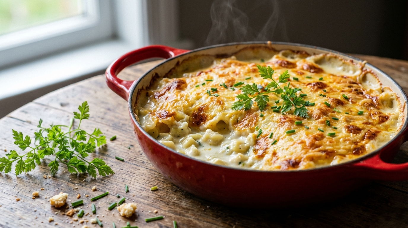 découvrez notre recette facile et savoureuse de gratin de ravioles du dauphiné à la ricotta crémeuse, idéale pour un plat réconfortant et gourmand.
