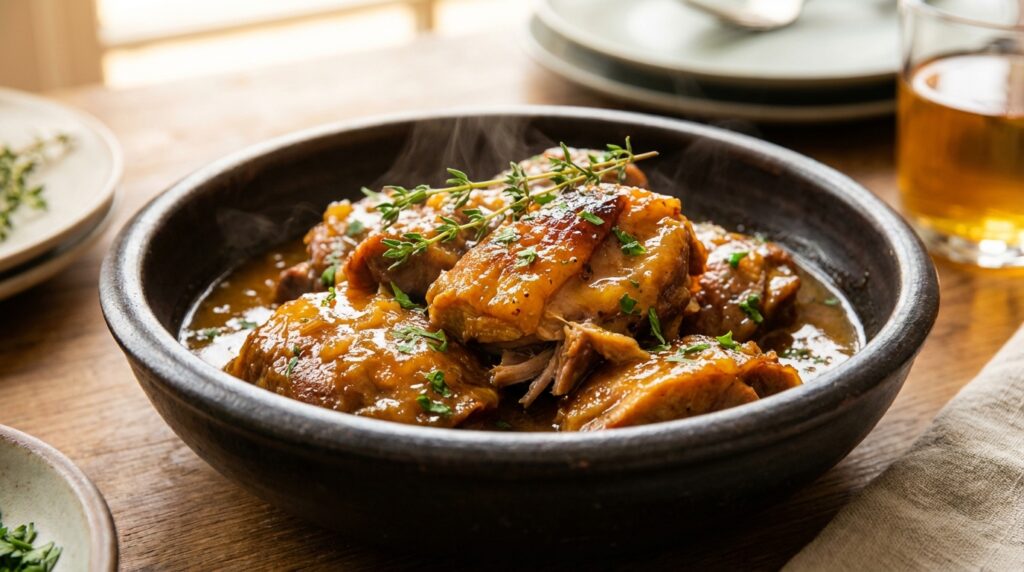 découvrez la recette des joues de porc au cidre, un plat mijoté tendre et délicieusement sucré, parfait pour un repas réconfortant et savoureux.