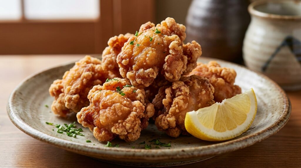 découvrez la recette authentique du karaage, le poulet frit japonais croustillant, parfait pour un plat savoureux et facile à préparer chez vous.