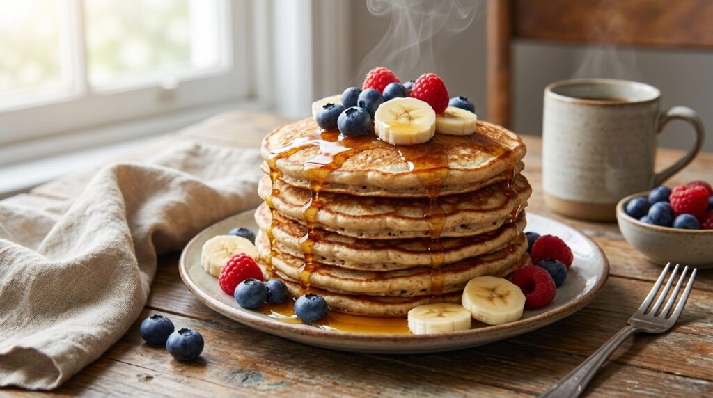 découvrez notre recette de pancakes healthy moelleux pour un plaisir gourmand sans culpabilité, parfaits pour un petit-déjeuner équilibré et délicieux.