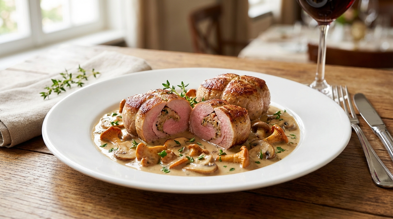 découvrez la recette des paupiettes de veau forestières accompagnées d'une sauce champignons onctueuse, idéale pour un repas savoureux et réconfortant.
