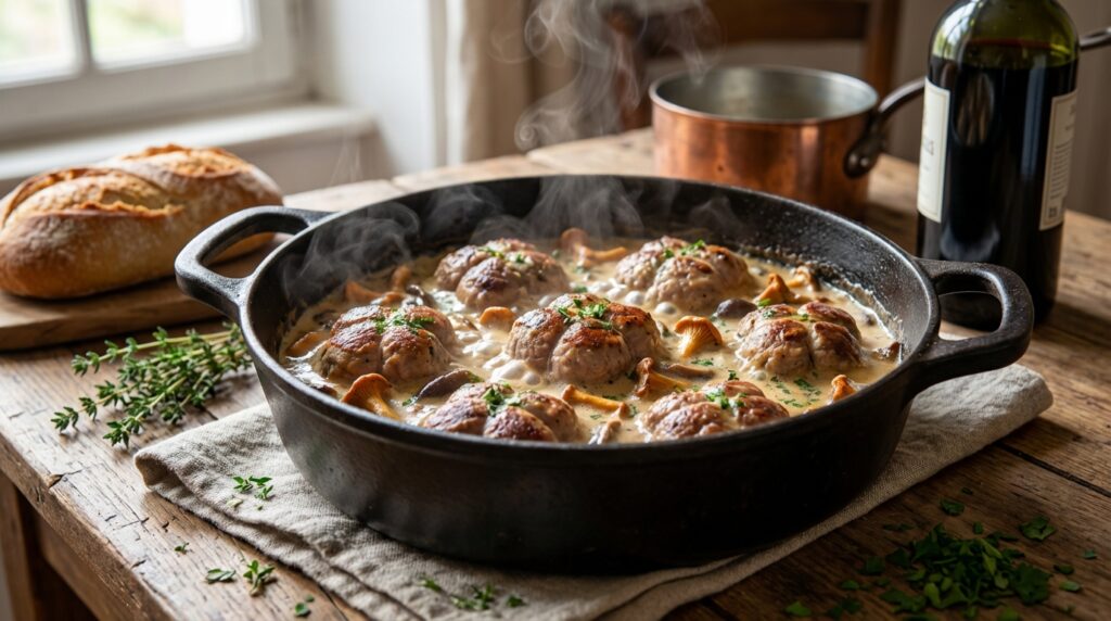 découvrez la recette des paupiettes de veau forestières accompagnées d'une sauce aux champignons onctueuse, idéale pour un repas savoureux et réconfortant.