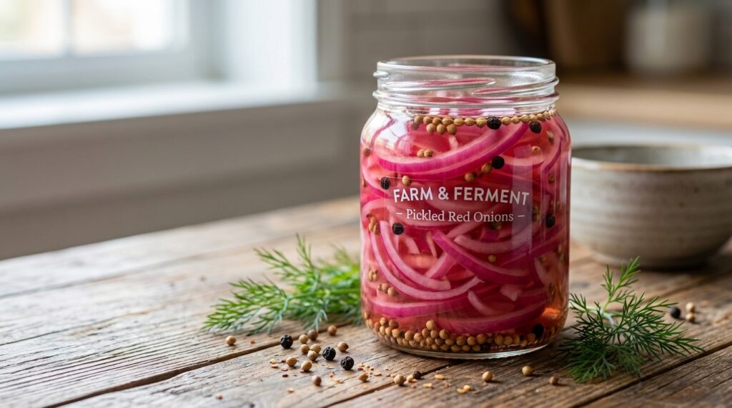 découvrez notre recette facile de pickles d'oignons rouges, un condiment vinaigré croquant qui rehaussera toutes vos préparations avec fraîcheur et saveurs acidulées.