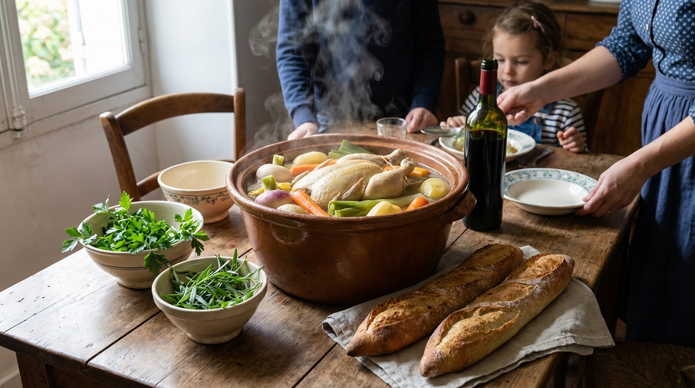 découvrez la recette traditionnelle de la poule au pot à l'ancienne, le plat convivial et réconfortant parfait pour un dimanche en famille.