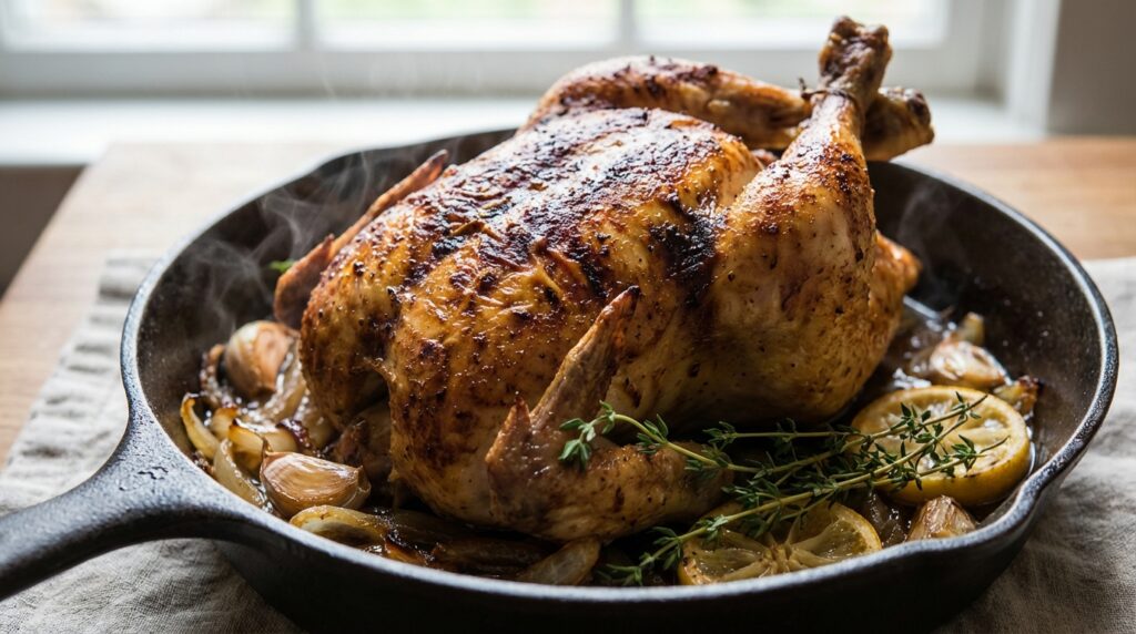 découvrez notre recette de poulet rôti à cuisson basse température pour une chair ultra tendre et savoureuse. facile à préparer, elle garantit un poulet moelleux et parfumé à chaque fois.