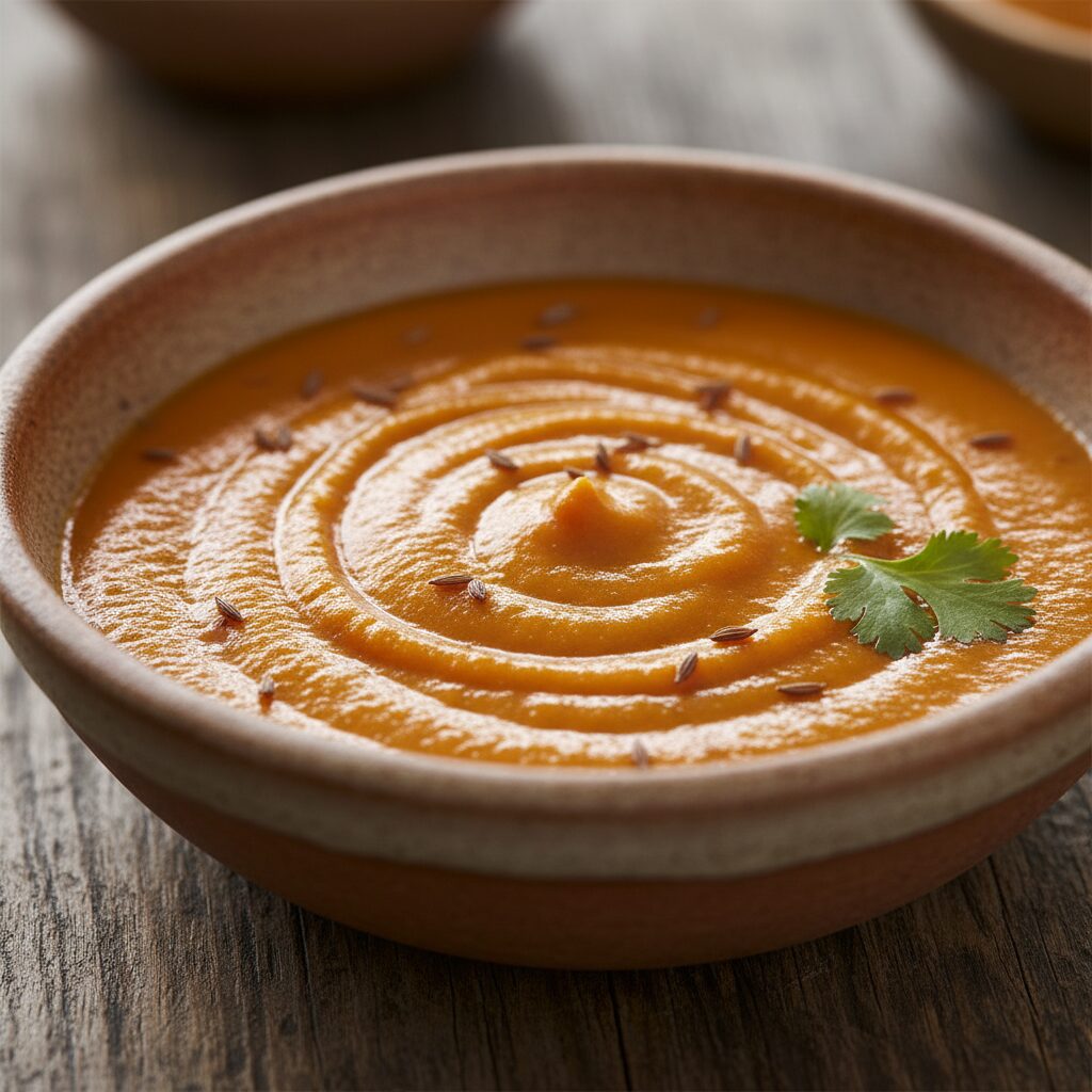 découvrez notre recette facile de purée de carottes au cumin, riche en saveurs et à la texture très onctueuse, parfaite pour un accompagnement gourmand.