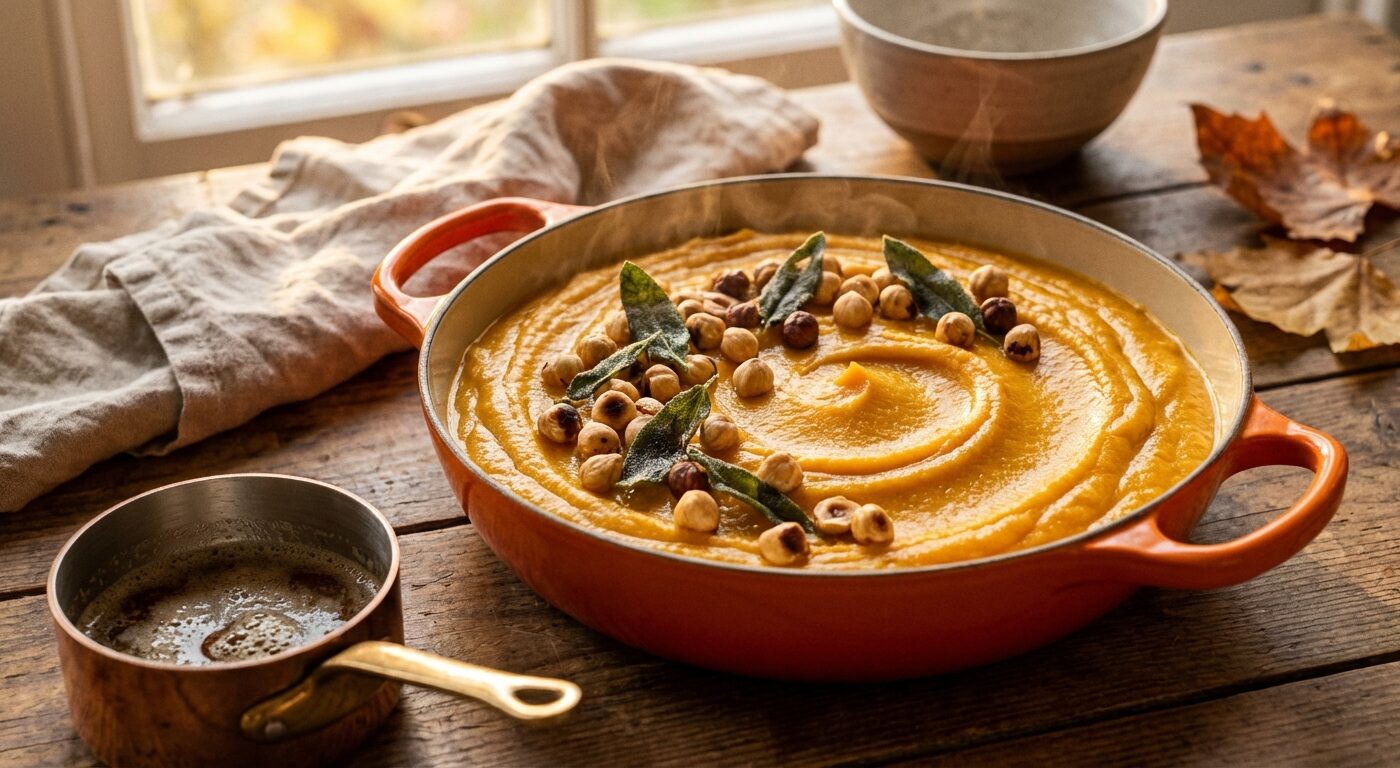 découvrez notre recette de purée de potimarron à la noisette, une douceur d'automne savoureuse et réconfortante, parfaite pour vos repas de saison.