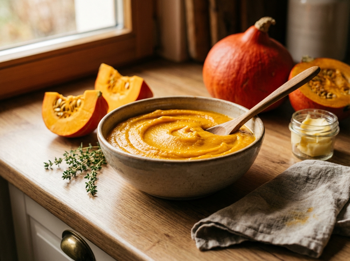 découvrez notre recette simple et savoureuse de purée de potimarron maison, idéale pour réchauffer vos repas avec douceur et gourmandise.