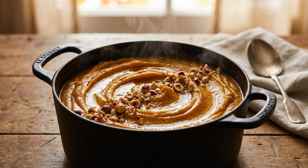 découvrez notre recette simple et savoureuse de purée de potimarron maison, parfaite pour réchauffer vos repas d'automne.