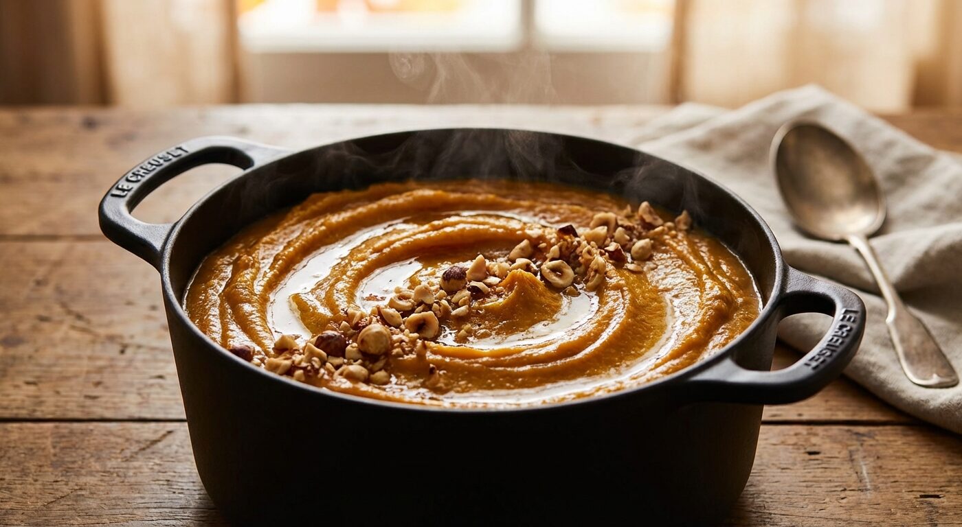 découvrez notre recette simple et savoureuse de purée de potimarron maison, parfaite pour réchauffer vos repas d'automne.