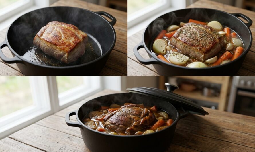 Recette Rôti de porc en cocotte : mijoté doucement