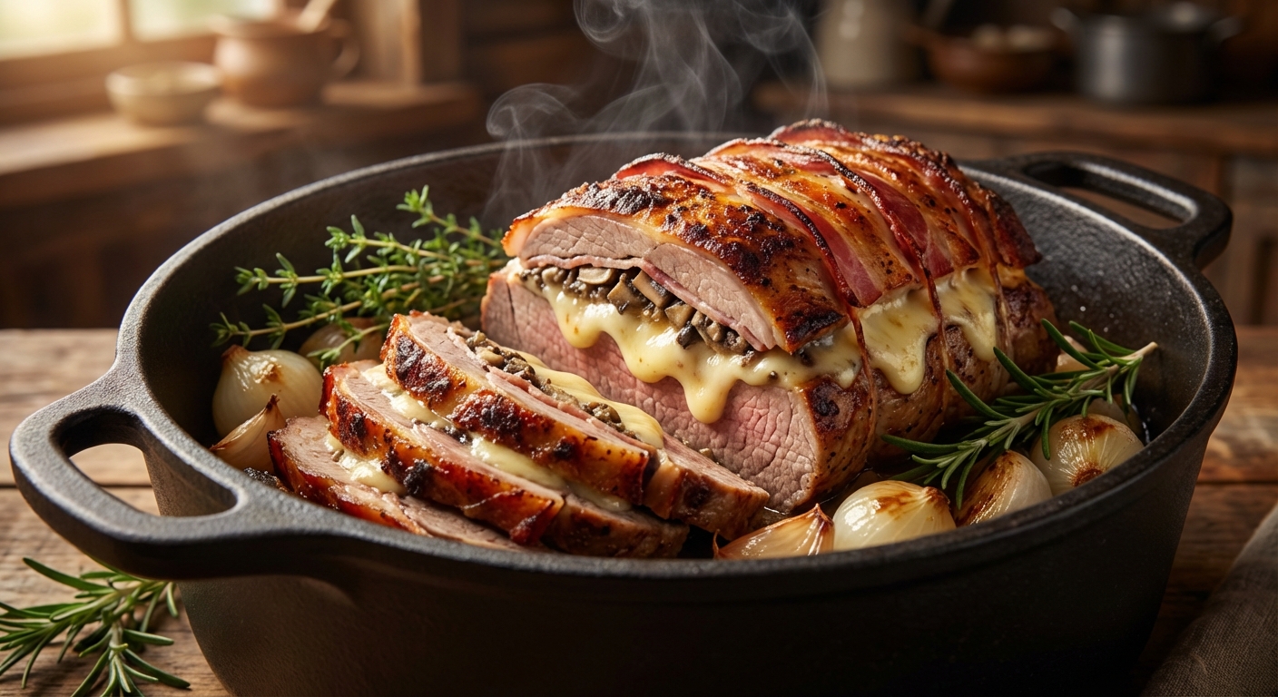 découvrez notre recette gourmande du rôti de veau orloff, sublimé par un savoureux fromage fondu pour un plat réconfortant et élégant.