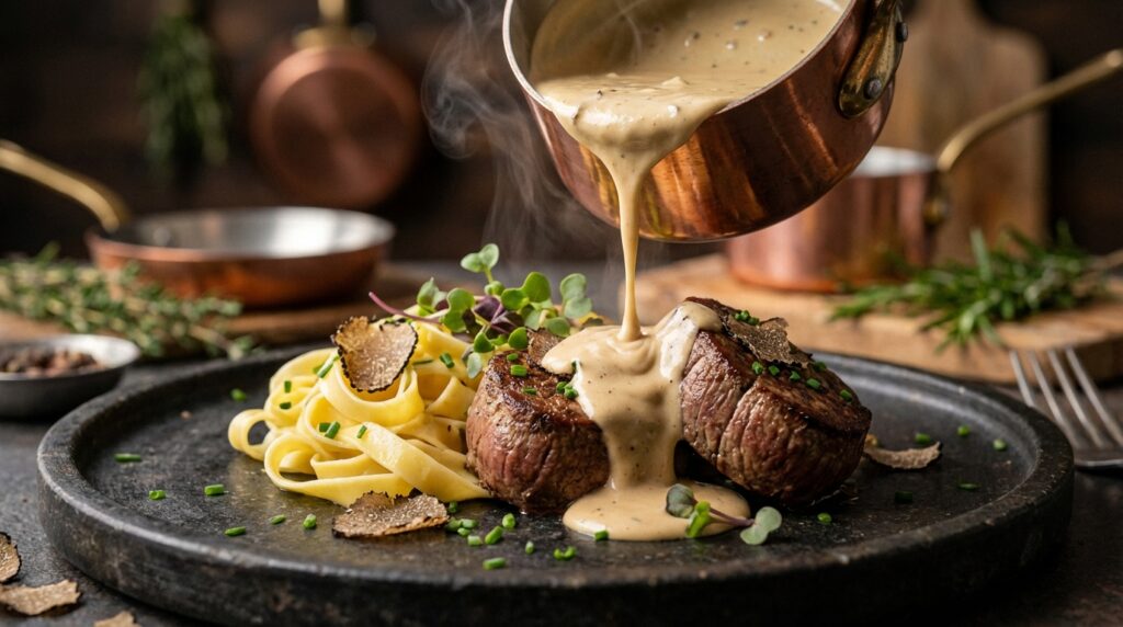 découvrez notre recette délicieuse de sauce au foie gras, parfaite pour sublimer vos viandes et pâtes avec une touche gourmande et raffinée.