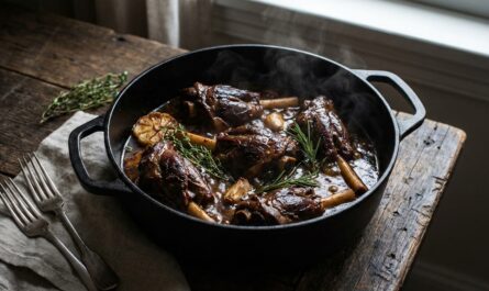 découvrez notre recette de souris d'agneau confite au four, une viande tendre et fondante à souhait, parfaite pour un repas savoureux et réconfortant.